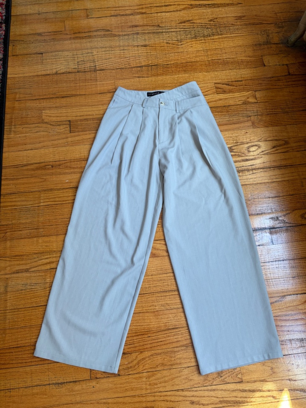 Gray White Pinstriped Pants Lioness XS